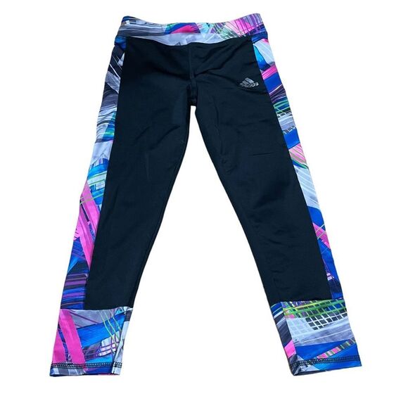 Adidas Colorful Patterned Athletic Leggings - Picture 1 of 3